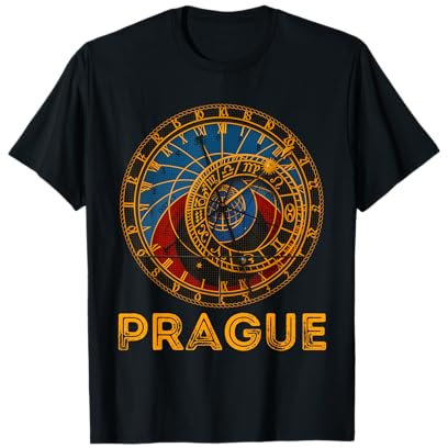 Prag Tschechische Republik Souvenir Astronomische Uhr Prag T-Shirt