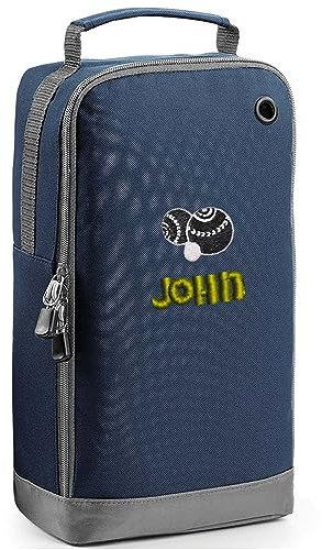 Always Looking Good Personalised Embroidered Lawn Bowls Shoe Bag Bowling Design Personalised Lawn Bowl Shoe Bag Gifts Golf Shoe Bag Personalised with Name Presents Navy Blue