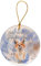 Feenstaub Weihnachtsschmuck, personalisierbarer Christbaumschmuck Keramik-Anhänger, Geschenk Weihnachten Baumschmuck mit Namen, besonderer Weihnachtsanhänger Oma und Opa, Fuchs