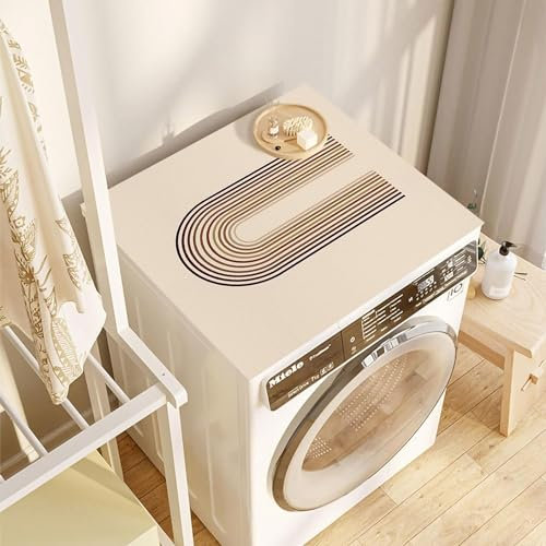 QMZDXH Cubierta Antipolvo para Lavadora, Nevera Cubierta Antipolvo, Mueble Lavadora Exterior, Funda Lavadora 60 x 60 CM, Apta para Secadora, Frigoríficos, Microondas K,65 * 90cm
