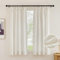 KGORGE Leinen Vorhänge Halbtransparent Gardinen mit Kräuselband Kurz 2er Set 160cm x 140cm(HxB) Leinenvorhang Boho Fenstergardinen Küche, Naturfarbe
