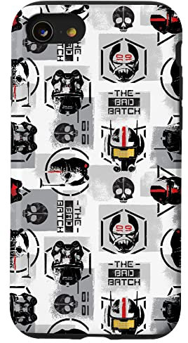 iPhone SE (2020) / 7 / 8 Star Wars The Bad Batch Helmets Print White Case