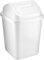 VIVAAS 5L Bathroom Bin Swing Top Dust Bin Plastic Waste Paper Basket Rubbish Trash Can Square Small Swing Top Desktop Kitchen Bathroom Garbage Office Dustbin 5 Litre (White)