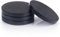 EHC Marble Coaster Set of 4, Non-Slip Coasters for Mugs Drink Round Coasters for Coffee Table, Solid Marble Black
