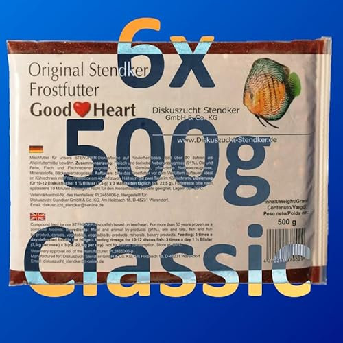 Original Stendker Frostfutter 3kg Sparpaket 6X GoodHeart Classic - Diskus Futter Diskusfutter -Immer frisch: Direkt ab Werk-