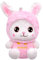 OZXVXZO Kuscheltier Hase, Kaninchen Plüschtier 26CM Katzen Kuscheltiere Mädchen Weiche Cat Hase Stofftier Plushie Kissen Katze Spielzeug Geschenk für Mädchen Jungen und Kinder