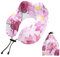 WDdZzyy Tragbares U-förmiges Nackenkissen, chinesischer Stil, Lotus-Pink, Reiseutensilien, Autos, Nackenstütze