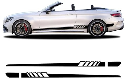Seitenstreifen Rock Aufkleber Aufkleber, für Mercedes Benz C-Klasse W205 C63 AMG C43 A205 C205 S205 C200 C300 C350 Zubehör