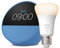 Echo Spot | Ocean Blue + Philips Hue White A60 Smart LED Light Bulb (E27), Works with Alexa - Smart Home Starter Kit