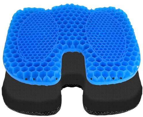 QWORK® Kajak Sitzkissen, Rutschfestes Gel-Sitzkissen, U-Form Sitzkissen, für Kajaks, Boote, Bürostuhl, Auto