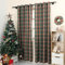 Grüne karierte Vorhänge, schottisches Schottenkaro, gestreift, Weihnachtsdekoration, Fenstervorhang, Lichtfilterung, Bauernhaus, Ösenvorhänge für Küche, Wohnzimmer, 2 Paneele, 132 x 213 cm