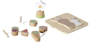 VERTBAUDET3er-Set Baby Motorik-Spielzeug aus Holz FSC®rosa