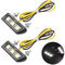 2PCS 12V Led License Plate Light Motorcycle,Universal LED Motorcycle Number Plate Light,Waterproof Motorbike Rear Light with 3 Super Bright LEDs, for All Models of Motorcycles and Quads(White)