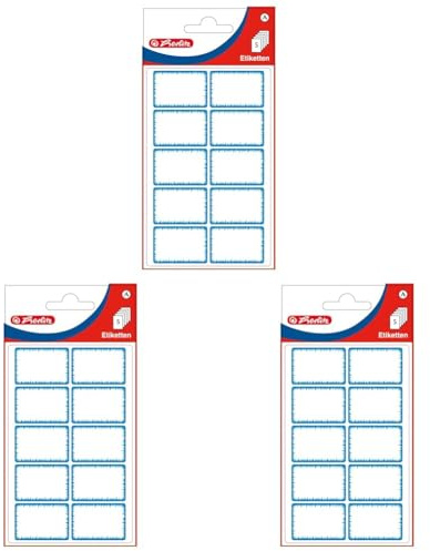 Herlitz 837039 Tiefkühletikett 32 x 24 mm, selbstklebend, 50 Stück (Packung mit 3)