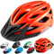 Gudook Erwachsene Fahrradhelm für Herren – Damen-Fahrradhelme – zertifizierter, Leichter Verstellbarer Fahrradhelm mit abnehmbarem Visier für Mountainbikes und Rennräder (orange Farbe, L)