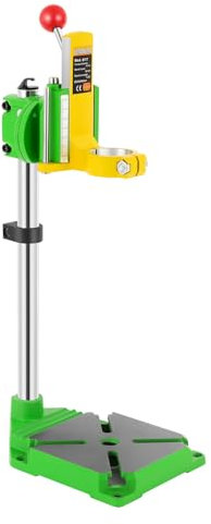 HOARLICN Bohrständer für Bohrmaschine, Bohrhilfe Senkrecht Bohren Aluminiumguss 2.5 X 40cm 3.23kg 38-43mm mit Kunststoffbuchsen Englisches Handbuch für Hardware-Verarbeitung, Formenbau