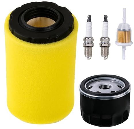 Kit de mise au point de filtre à huile BenTsD compatible avec le filtre à air MIU14395 AM125424 pour tondeuses à gazon JD D110 D105 D130 BS 590825 796031 Husqvarna YTH22V46 YTA22V46