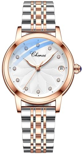 MASTOP Famale Damenuhr Saphir Automatik Steampunk Automatik Armband Gold Skelett Leder für Frauen
