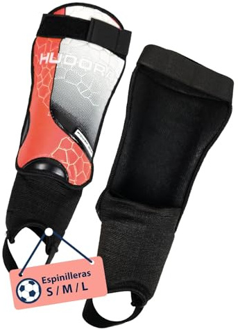HUDORA Schienbeinschützer mit Knöchelschutz- Bequeme Schienbeinschoner mit Schaumstoff - Fußball Schienbeinschutz mit Knöchelprotektoren in Größe S/M/L - Fußballausrüstung Kinder & Jugendliche