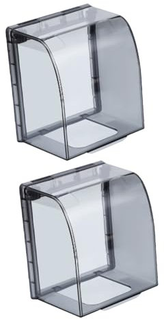 Ciieeo Lot De 2 Cache-Prises Étanches En Plastique Gris Pour Prises De