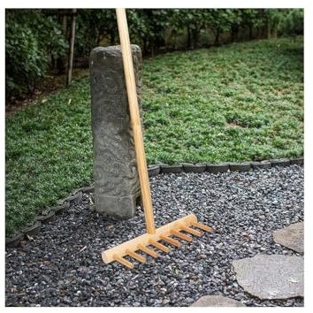 Full Size Zen Garden Rake, 48 Japanese Nature Wooden Rake for Outdoor Garden Rock Sand,Round Teeth rake.
