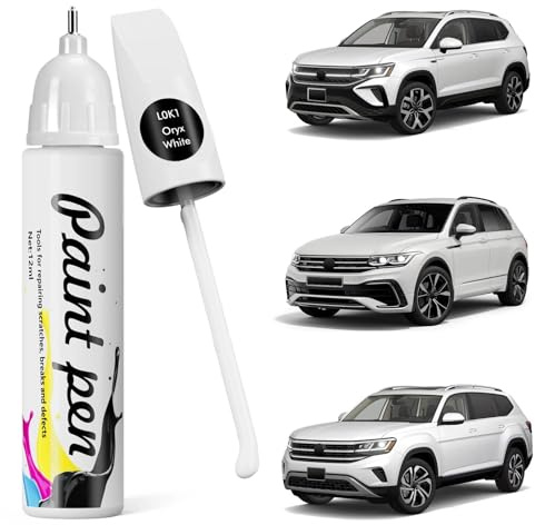 Edantas Stylo de peinture de voiture compatible avec Volkswagen (L0K1 Oryx White Pearl)