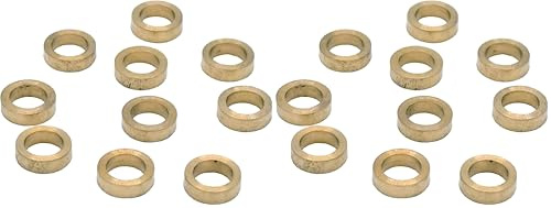 MICEL - 90721 - Ovalillos para Pernio de Puerta en Acero, Arandela para Bisagra, Acabado latonado, 10 unidades, 10,5 x 10,5 x 3 mm (Paquete de 2)