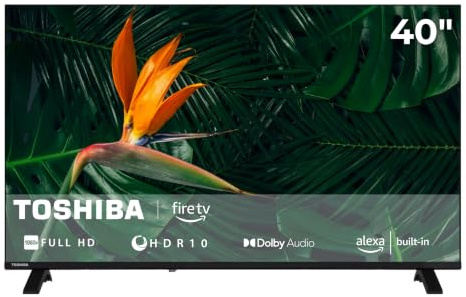Toshiba 40LF2663DAZ Fernseher 40 Zoll Smart TV Full HD Amazon Fire TV HDR | 2x HDMI | 1x USB | Bluetooth | Alexa Sprachsteuerung | Dolby Audio | Triple-Tuner DVB-C/-S2/-T2 | Modelljahr 2026