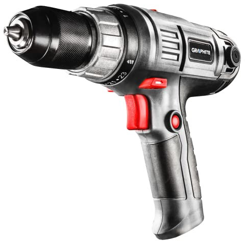 Bohrmaschine und Akkuschrauber Elektro 250 W Bohrfutter ohne Schlüssel 10 mm Koffer