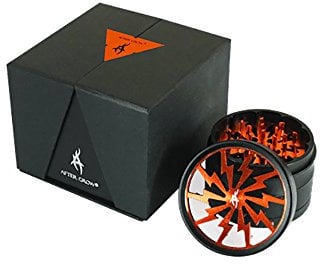 Thorinder - Triturador de tabaco de aluminio, compuesto de 4 piezas, 62 mm, naranja