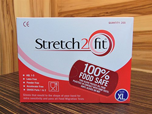 Stretch2Fit Latex-Free Unpowdered Gloves - XL Red - 200 Pack