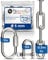 5 Stueck 50-cm = 0,5-Meter 5-mm starke Verlaengerungs-Kette aus Edelstahl Bruchlast max 900 kg mit Schaekel Schraub-Verbinder aus V4A Befestigungs-Set Aufhaengung von Boxsack Haengematte Haengesessel