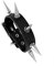 MILAKOO Punk Style Echtes Leder Armband Armreif mit Nieten Akzent versetzt