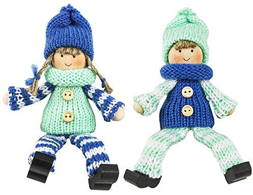 Ideen mit Herz Niedliche Winter-Püppchen, Weihnachts-Deko, aus Filz und Strick, Winter-Kinder (Amelie 4, 2)