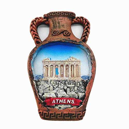 3D-Kühlschrankmagnet, Motiv: Athen, Griechenland, Souvenir, Dekoration für Zuhause und Küche, Athen Griechenland, Kühlschrankmagnet, Reise-Souvenir, Geschenk