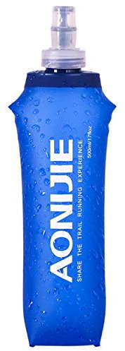 Azarxis Gourde Souple Flasque Running Bidon Sport Pliable Poche Hydratation Flacon Bouteille d'eau pour Randonnée Marathon (500ml)