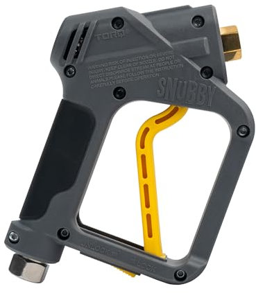 Chemical Guys EQP402 Snubby Pressure Washer Gun, Foam Cannon Attachment, for Gas & Electric Pressure Washers, Black/Red