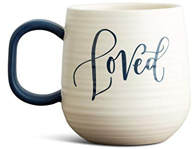 DaySpring - Loved Inspirational - Taza artesanal de cerámica, 16 onzas (91473)