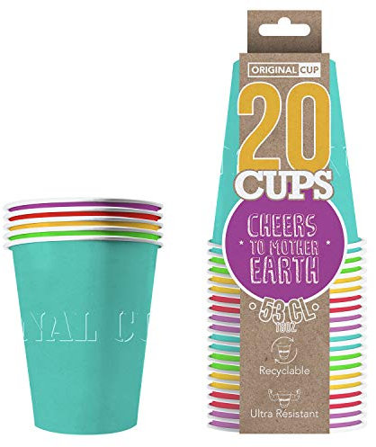 Original Cup - 20 x Gobelets Américains en Carton 53 Cl - Soirée Beer Pong - Summer