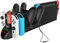 FYOUNG Dock di ricarica LED 6 in 1 per controller Nintendo Switch Pro e JoyCons, stazione di ricarica per controller JoyCons Nintendo Switch con presa USB 2.0 e porte USB 2.0