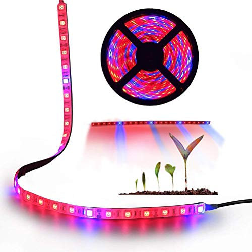 HEITIGN 5m Chaîne De Lumière De Croissance des Plantes LED, 5050 SMD LED Lumière Plante Imperméable Lumière, Rouge Bleu 4: 1 pour Aquarium Serre Lumière des Plantes Hydroponiques Végétaux Fleurs