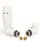 Hot Flow | Cascade Modern Corner TRV Thermostatic Radiator Valve 10mm Compression (White)