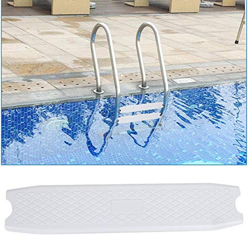 Liukouu Escalera de Piscina, Escalera de plástico Antideslizante para Piscina Accesorio de Pedal de reemplazo de escalones Blanco para Piscinas Spas Termas