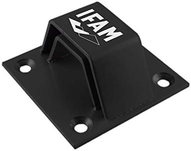 IFAM Anclaje Suelo para Moto Pit Stop, Doble Arco de Acero, Gran Nivel de Protección Antirrobo, Fácil Instalación, Resistente Roces y Oxidación, Válido para Pared, Color Negro