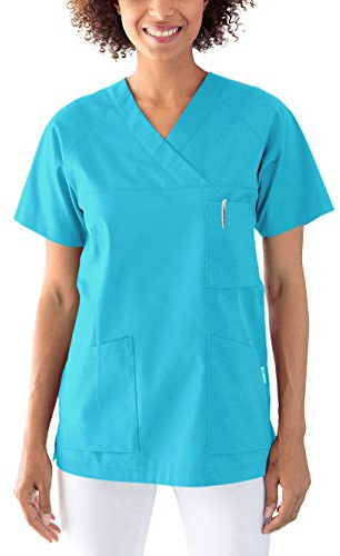 CLINIC DRESS Schlupfkasack Kasack Damen für Krankenpflege und Altenpflege 50% Baumwolle 95 Grad Wäsche