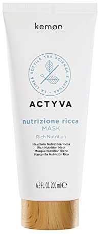 Kemon Actyva Nutrizione Ricca Mask Velian - intensiv pflegende Haar-Maske für sehr trockene Haare, feuchtigkeitsspendende Haar-Kur - 200 ml