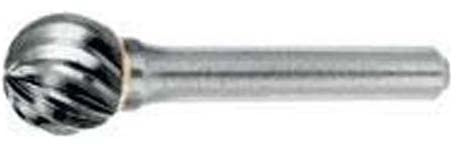 Dormer P6079.6X6.0 Serie P607 Hartmetall-Frässtift, Kugel, hell, 12,70 mm x 56 mm
