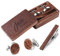 Ensemble pince à cravate et boutons de manchette personnalisés pour homme - Boutons de manchette en bois et barre à cravate pour marié, père, mari - Avec nom gravé, Mens, Bois, Bois.