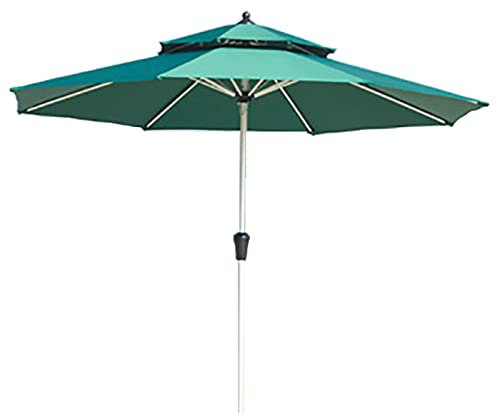 Sombrilla de jardín Sombrilla grande de doble parte superior a prueba de viento Sombrilla de jardín Sombrilla exterior Sombrilla de jardín Diámetro 270 cm Mango Apertura y cierre Paraguas ancho Corte