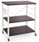 GiantexUK Kitchen Baker's Rack, 3 Tier Serving Cart Microwave Stand with Lockable Wheels & 5/10 Hooks, Rolling Storage Trolley for Home Office Living Room(Brown, 2 Adjustable Shelves)
